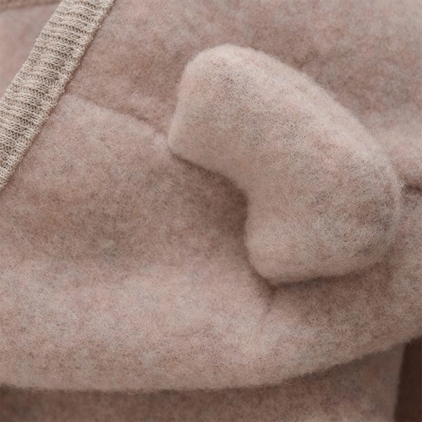 Oversized Huttelihut Pram Suit Ears Wool Fleece Mahogany Rose
