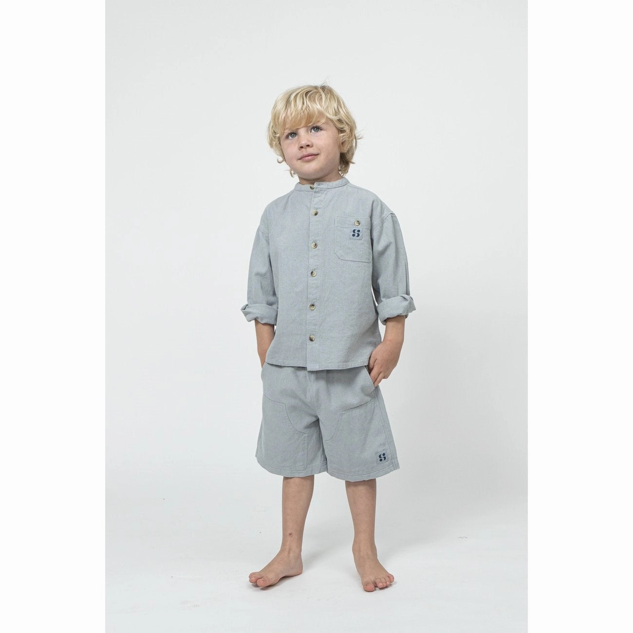 Oversized Sofie Schnoor Dusty Blue Shorts