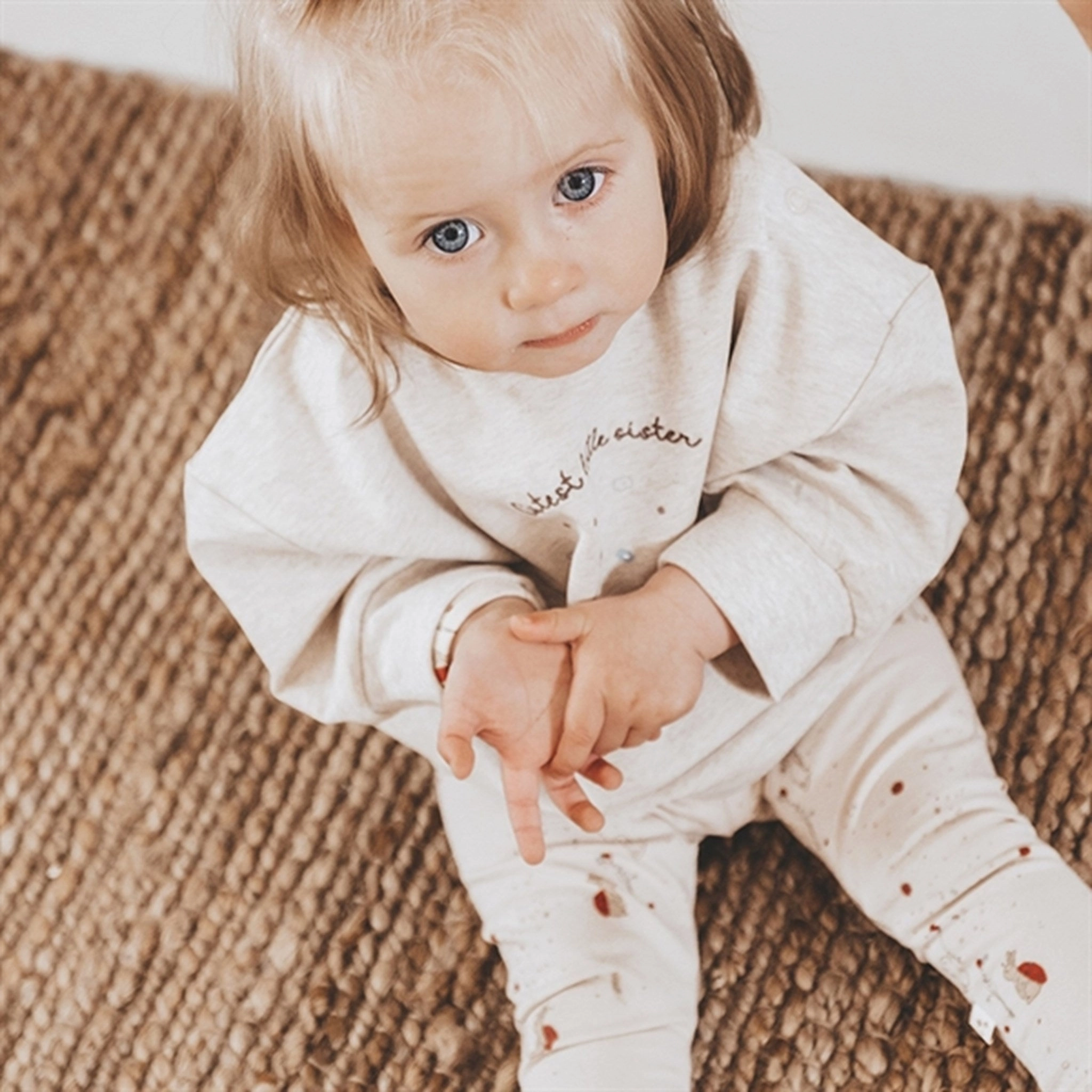 Oversized That's Mine Light Brown Melange Finley Little Sister Sweatshirt