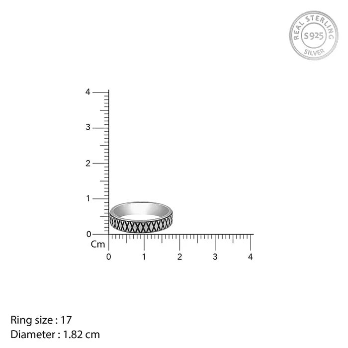 Oxidised Silver Knight's Desire Ring For Him