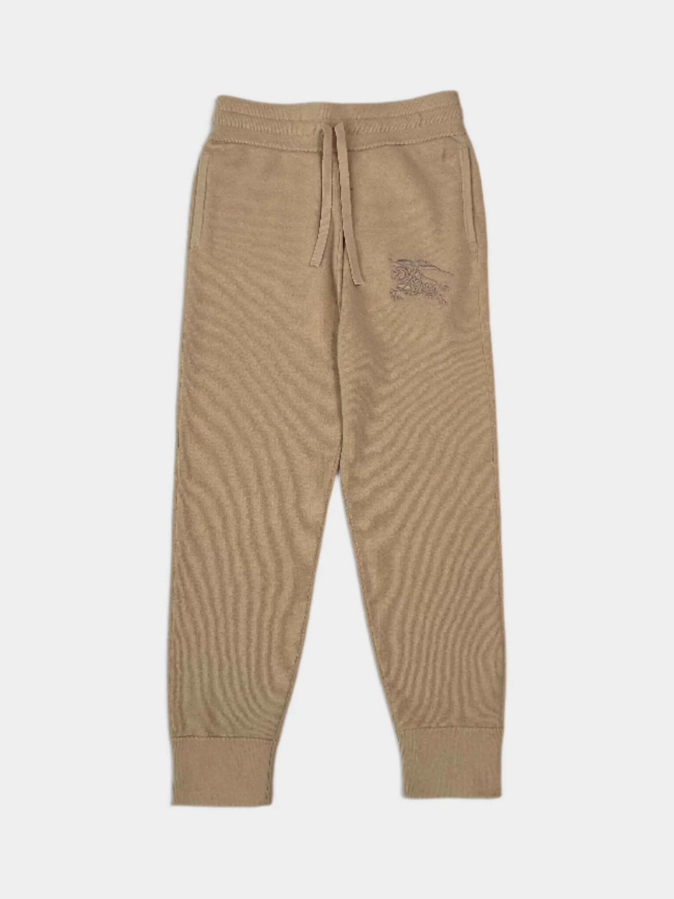 Pantaloni In Maglia Bambino Beige Con Logo Ricamato new arrival kurta set aurelia new arrivals puma new arrivals shoes