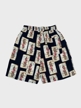 Pantaloni Corti Con Stampa Carte "Le Fou" new arrivals sarees peachmode sarees new arrivals with price new arrival fabiani shoes