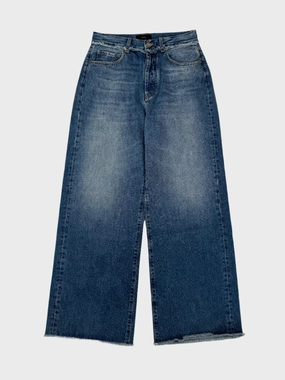 Pantaloni In Denim Blu Relaxed Fit Con Orlo Sfrangiato truworths dresses new arrivals plus size skechers new arrivals india kaleidoscope new arrivals
