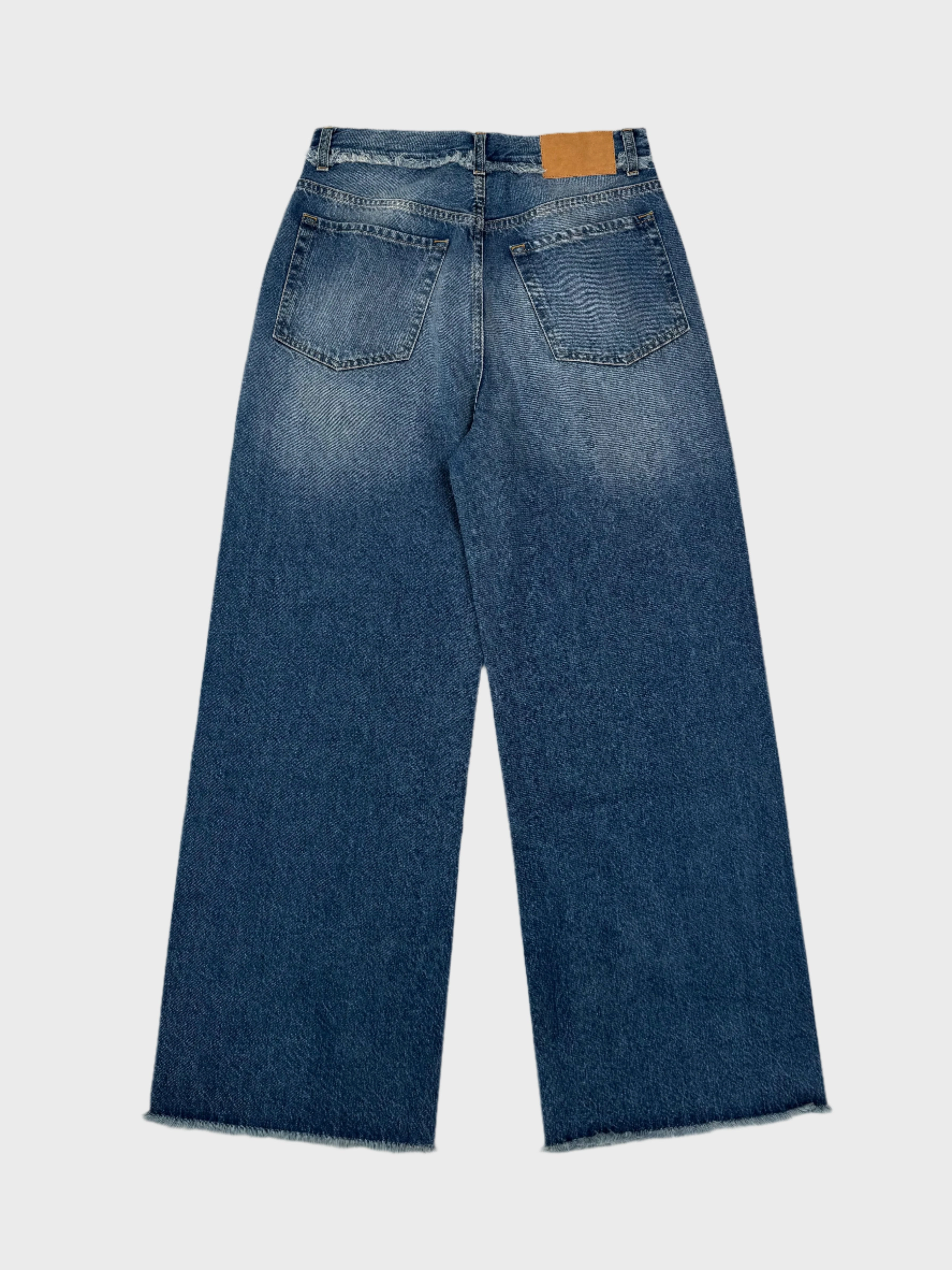 Pantaloni In Denim Blu Relaxed Fit Con Orlo Sfrangiato truworths dresses new arrivals plus size skechers new arrivals india