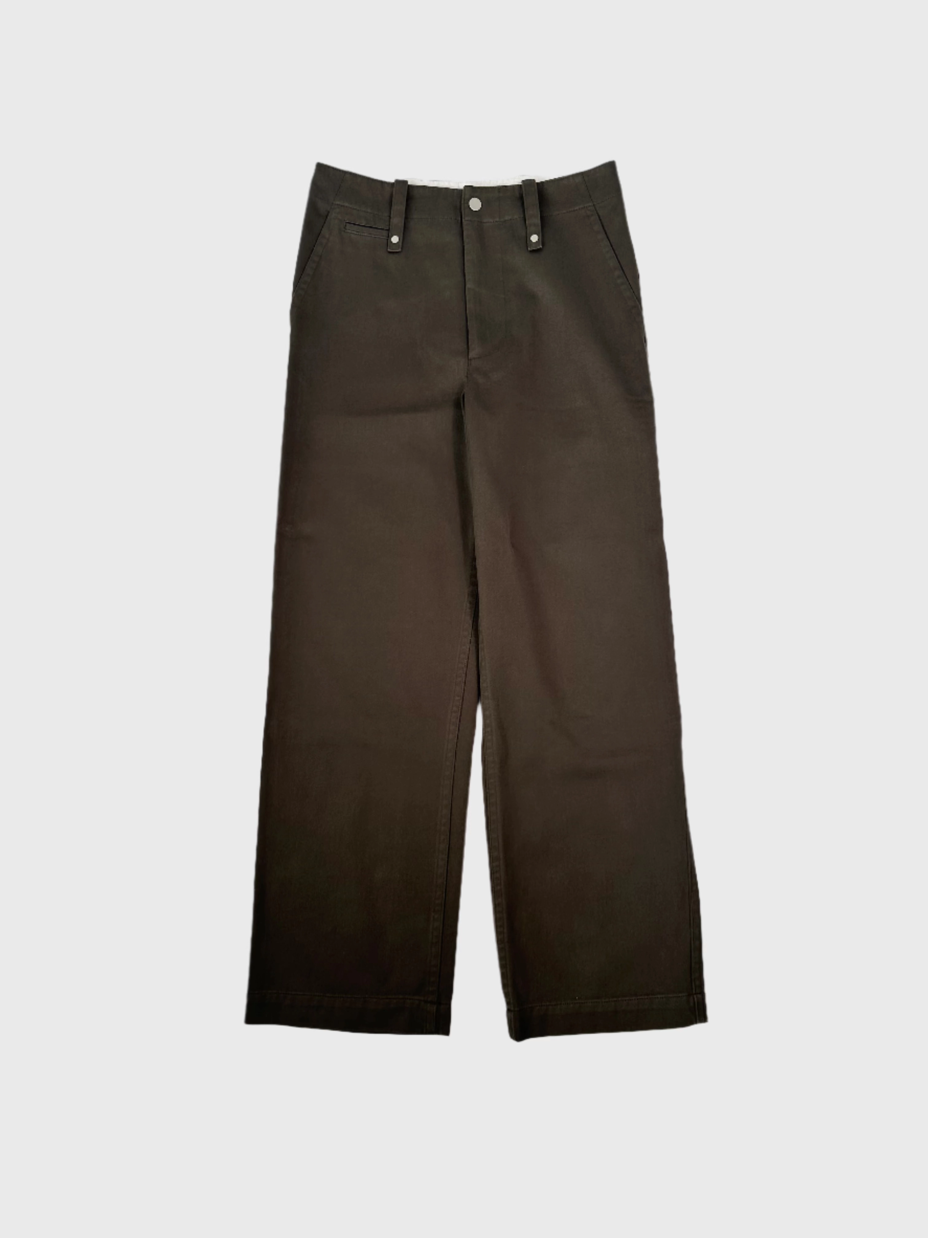 Pantaloni Marroni In Cotone Con Gamba Dritta birkenstock new arrivals shein new arrivals tops blouses new arrival kurta set for women
