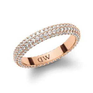 Pav Crystal Ring Rose Gold