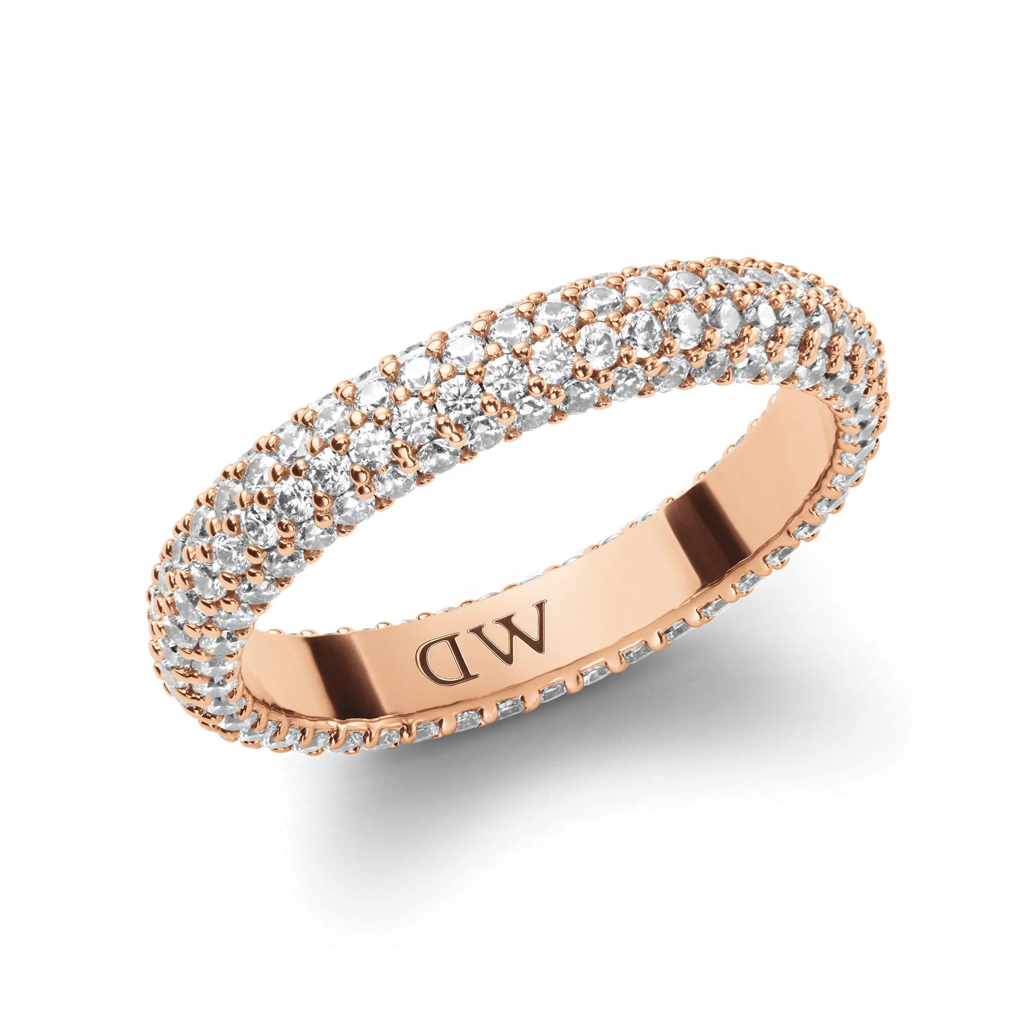 Pav Crystal Ring Rose Gold