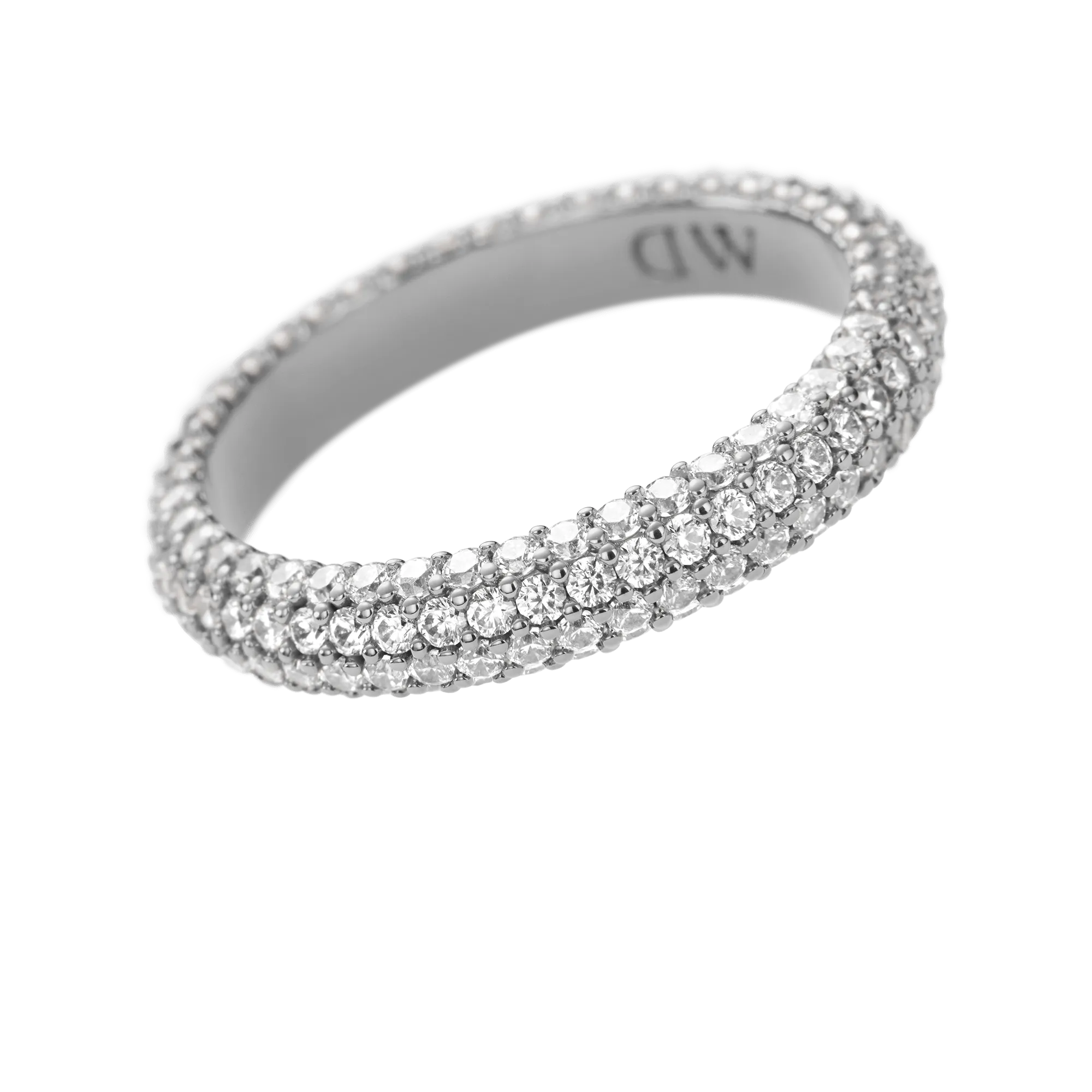 Pav Crystal Ring Silver