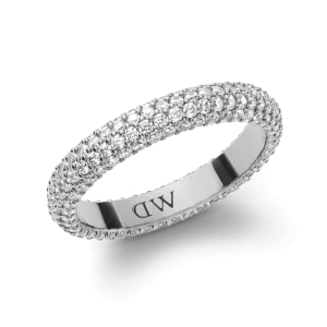 Pav Crystal Ring Silver