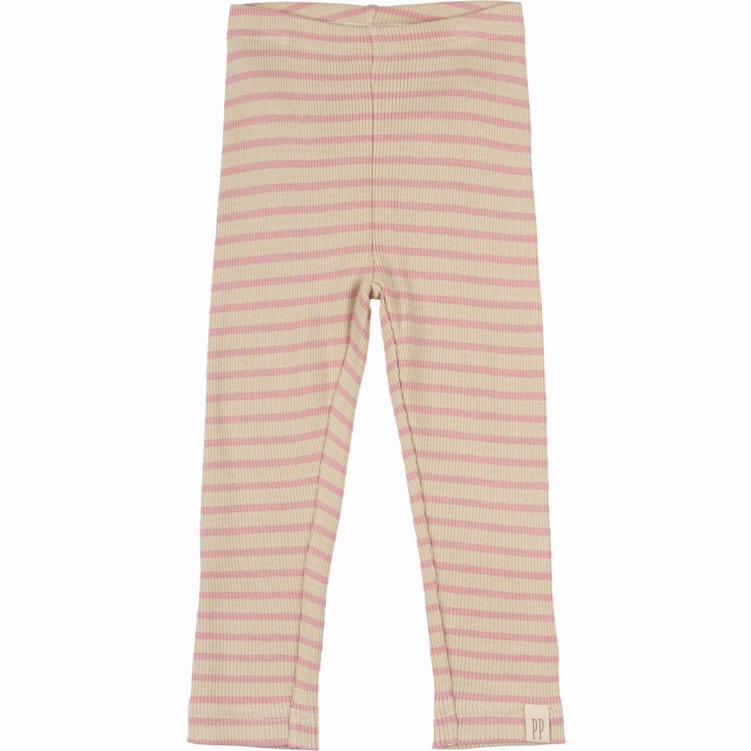 Petit Piao Bright Rose/Dark Off White Leggings Modal Striped Modern