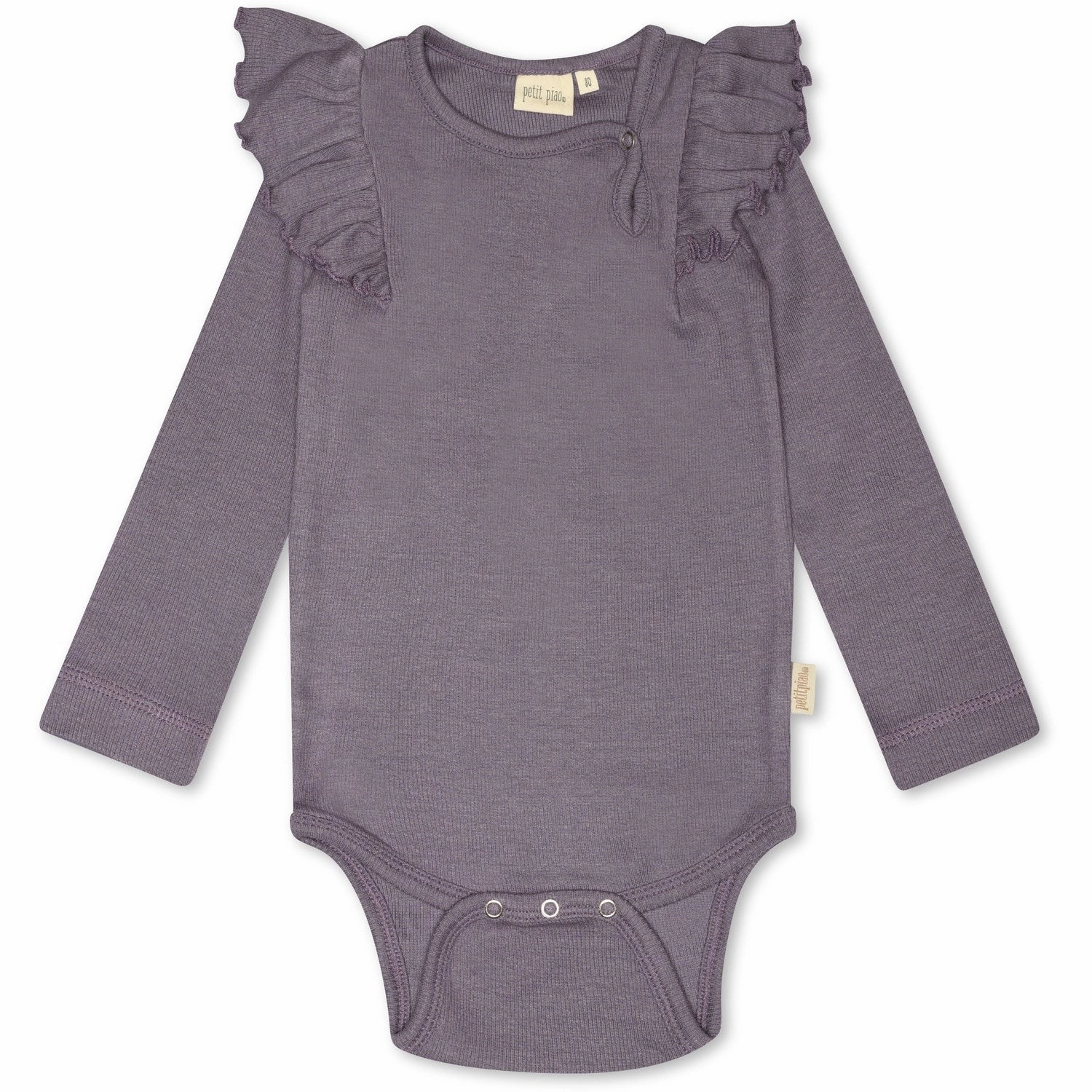 Petit Piao Dusty Violet Body Modal Frill Fitted Practical