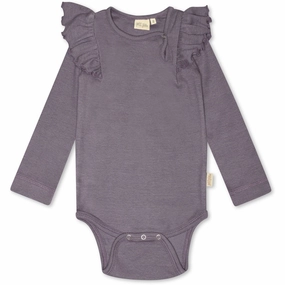 Petit Piao Dusty Violet Body Modal Frill Fitted Practical