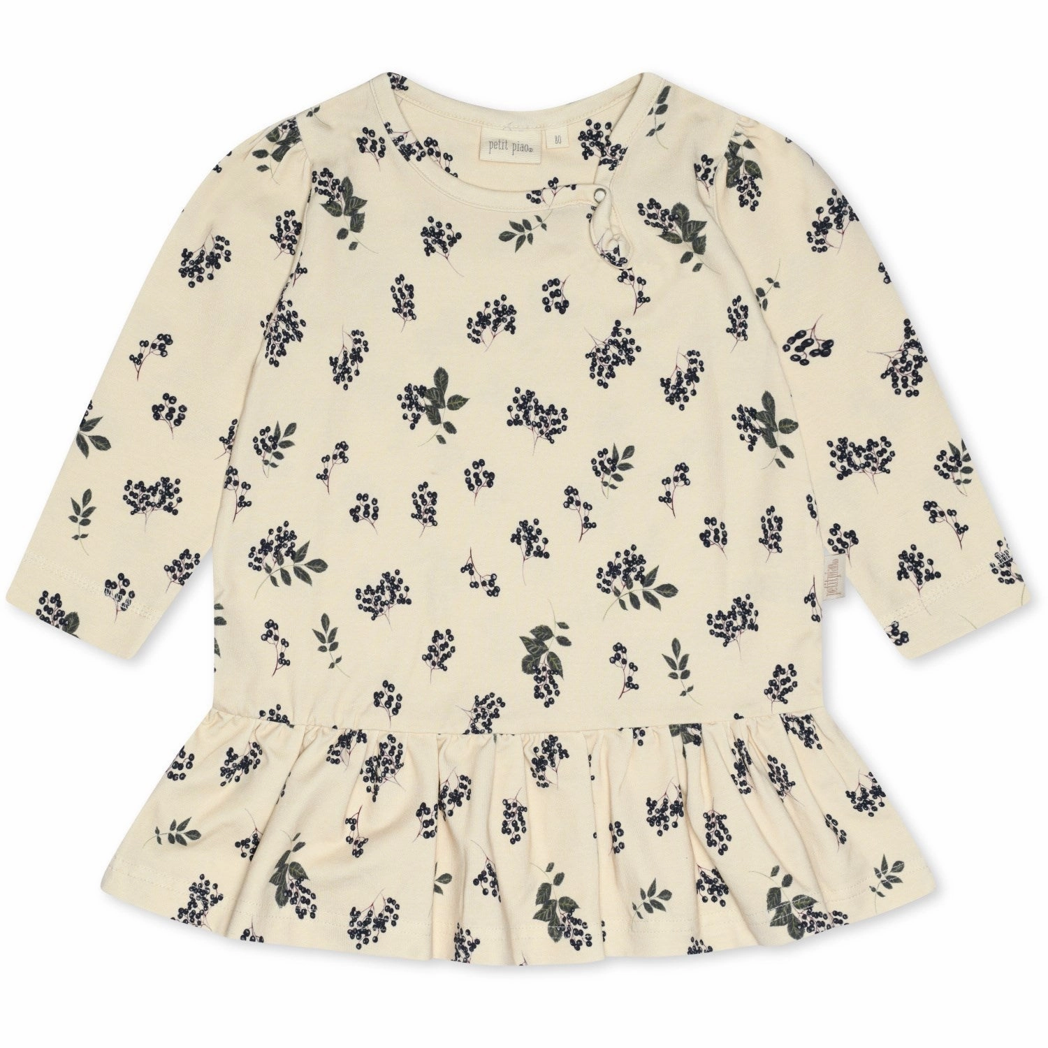 Petit Piao Elderberry Aop Dress Gather Printed Nylon Spandex