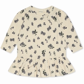 Petit Piao Elderberry Aop Dress Gather Printed Nylon Spandex