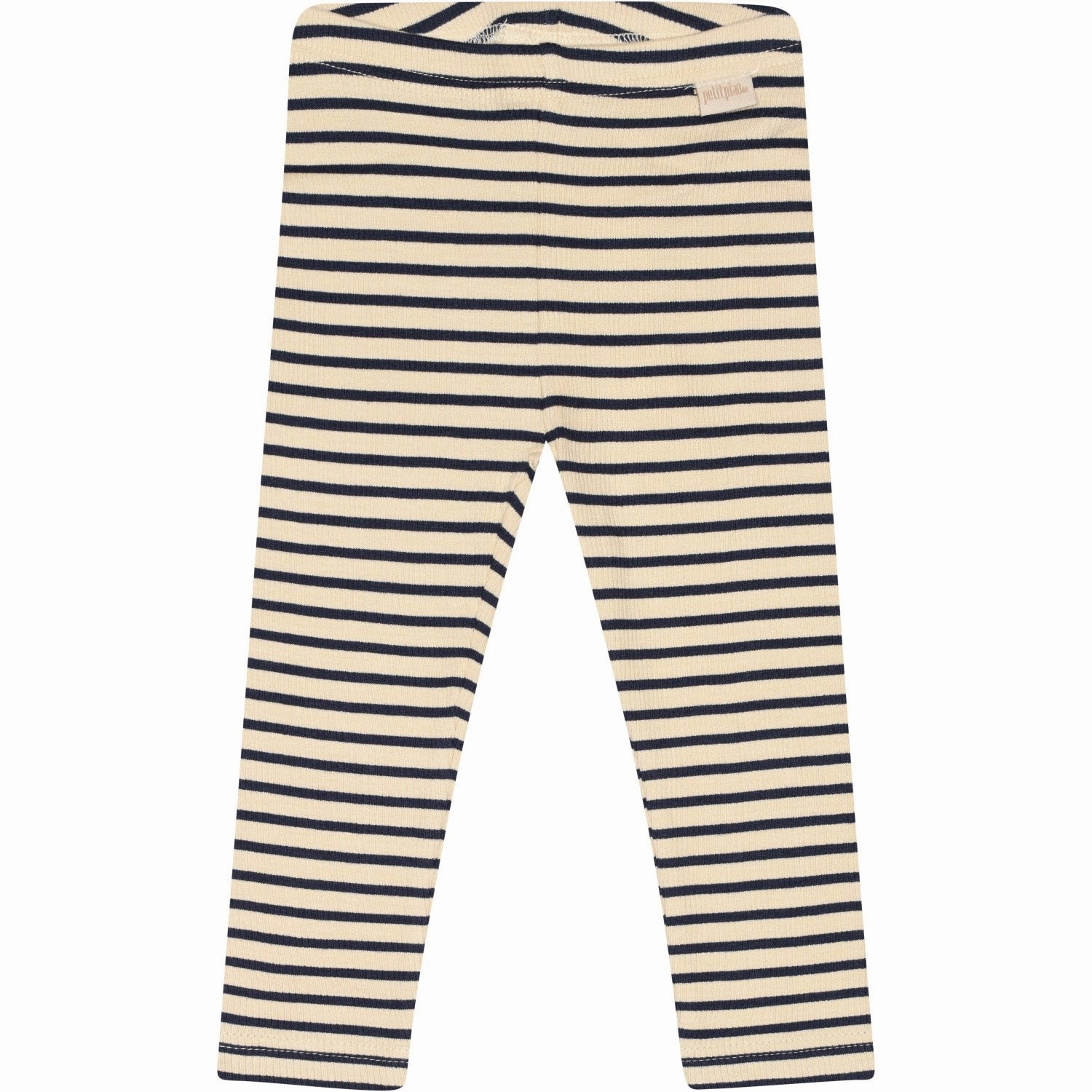Petit Piao Indigo Plum/Dark Off White Leggings Modal Striped Practical Linen
