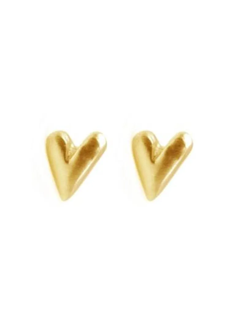 Philippa Roberts | Heart Post Earrings Vermeil