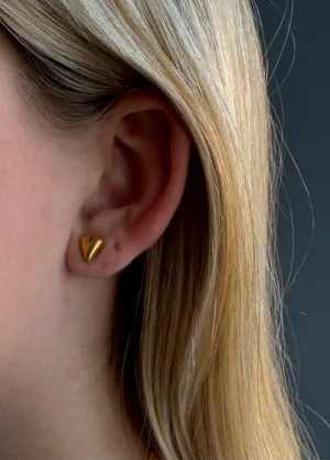 Philippa Roberts | Heart Post Earrings Vermeil