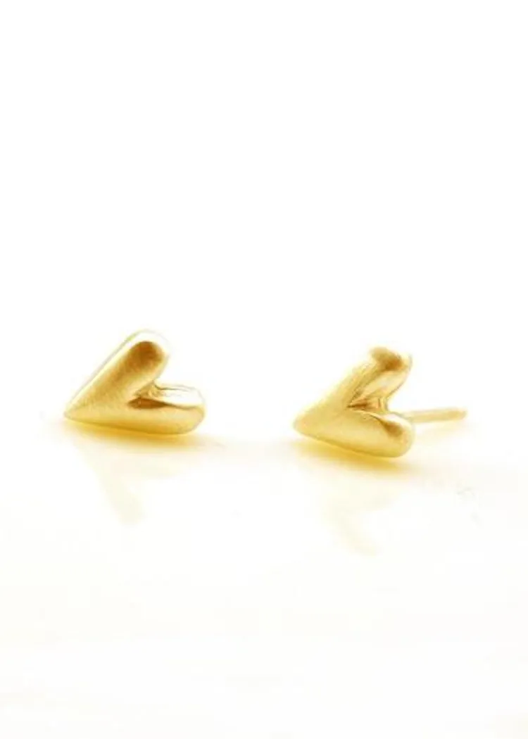 Philippa Roberts | Heart Post Earrings Vermeil