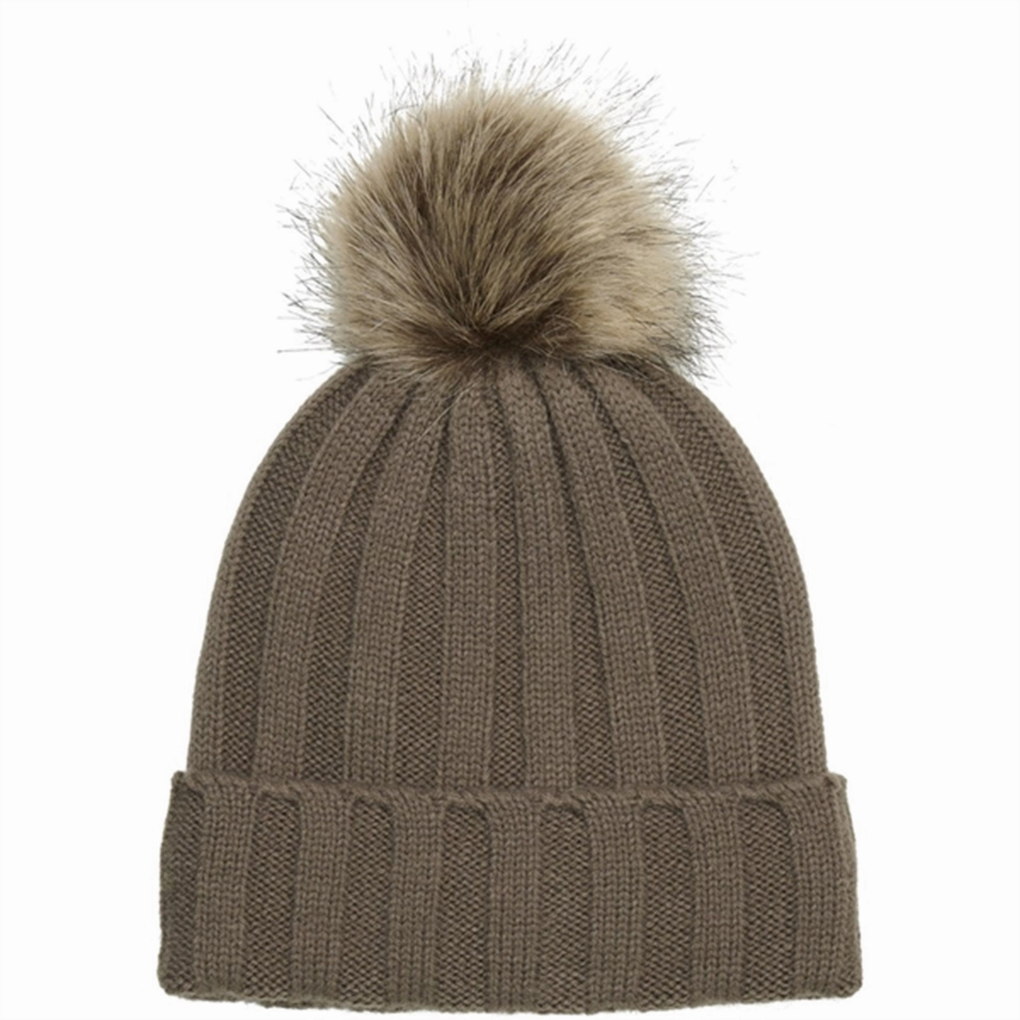En Fant Beenie m. Faux Fur Chocolate Chip Stylish Dominance
