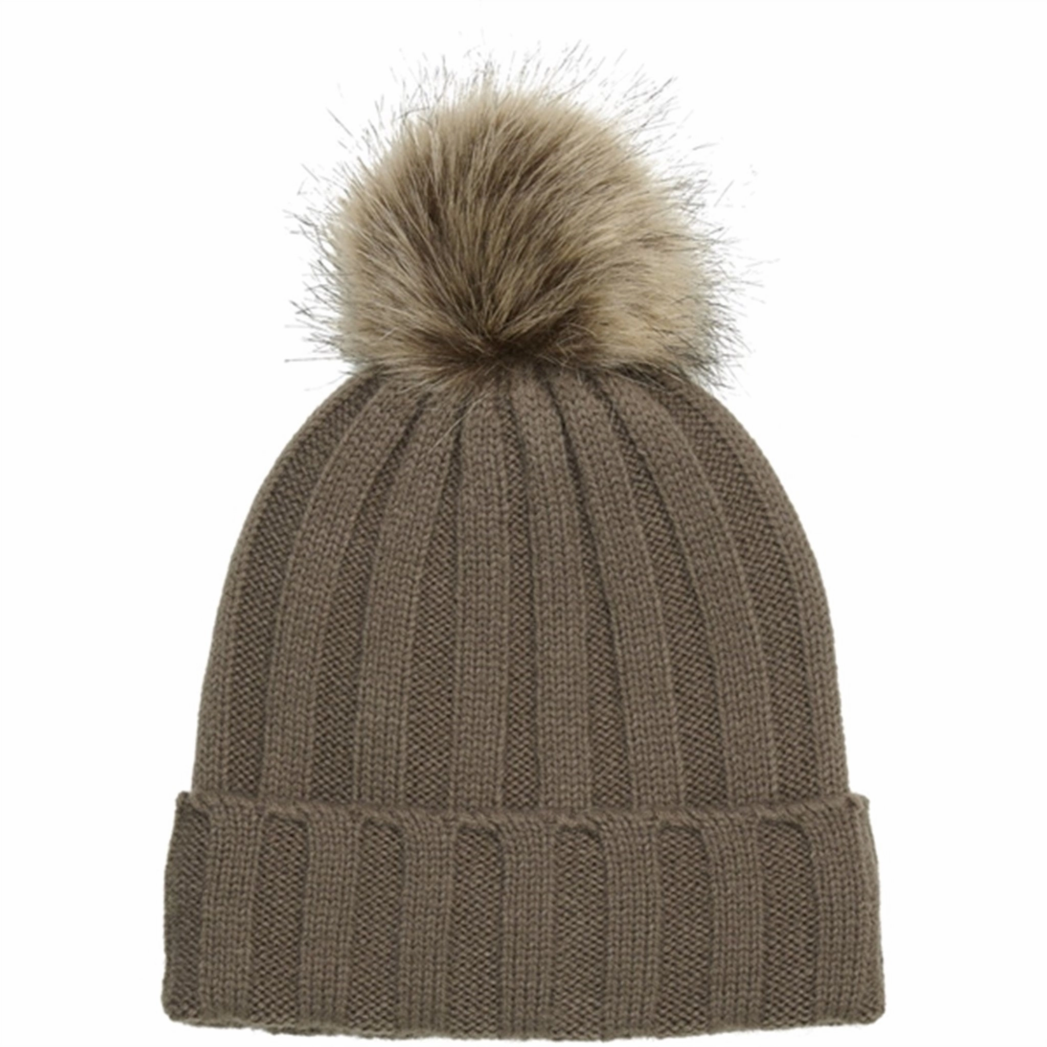 Exceptional En Fant Beenie m. Faux Fur Chocolate Chip Sumptuous