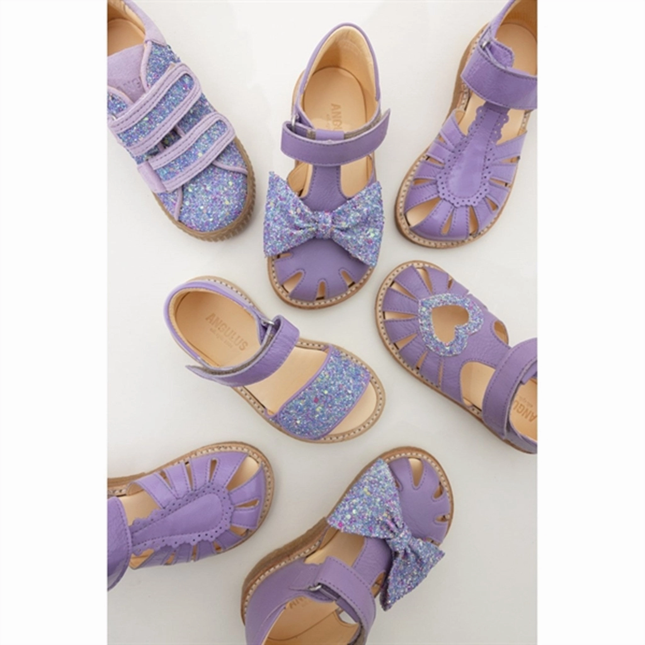 Plain shoes Angulus Sandals Lilac
