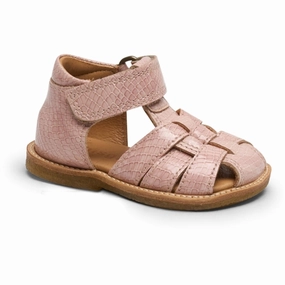 Plain shoes Bisgaard Ami Sandal Rose Croco Party shoes