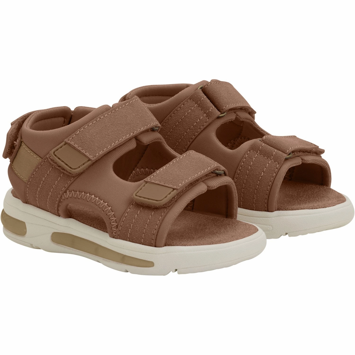 Plain shoes En Fant Mocha Mousse Sandals Velcro w. Light Orthopedic shoes