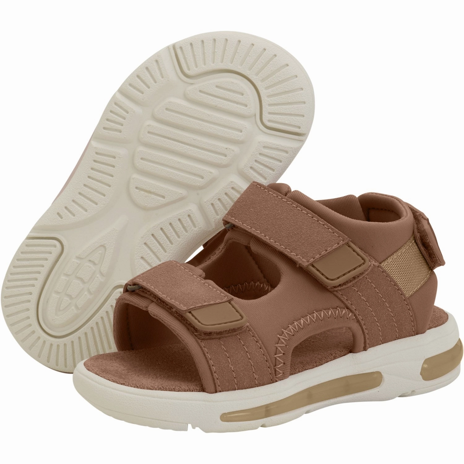 Plain shoes En Fant Mocha Mousse Sandals Velcro w. Light