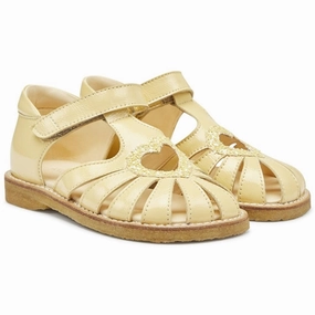 Platform shoes Angulus Hjerte Sandals Mellow Yellow/Pineapple glitter Slip-resistant