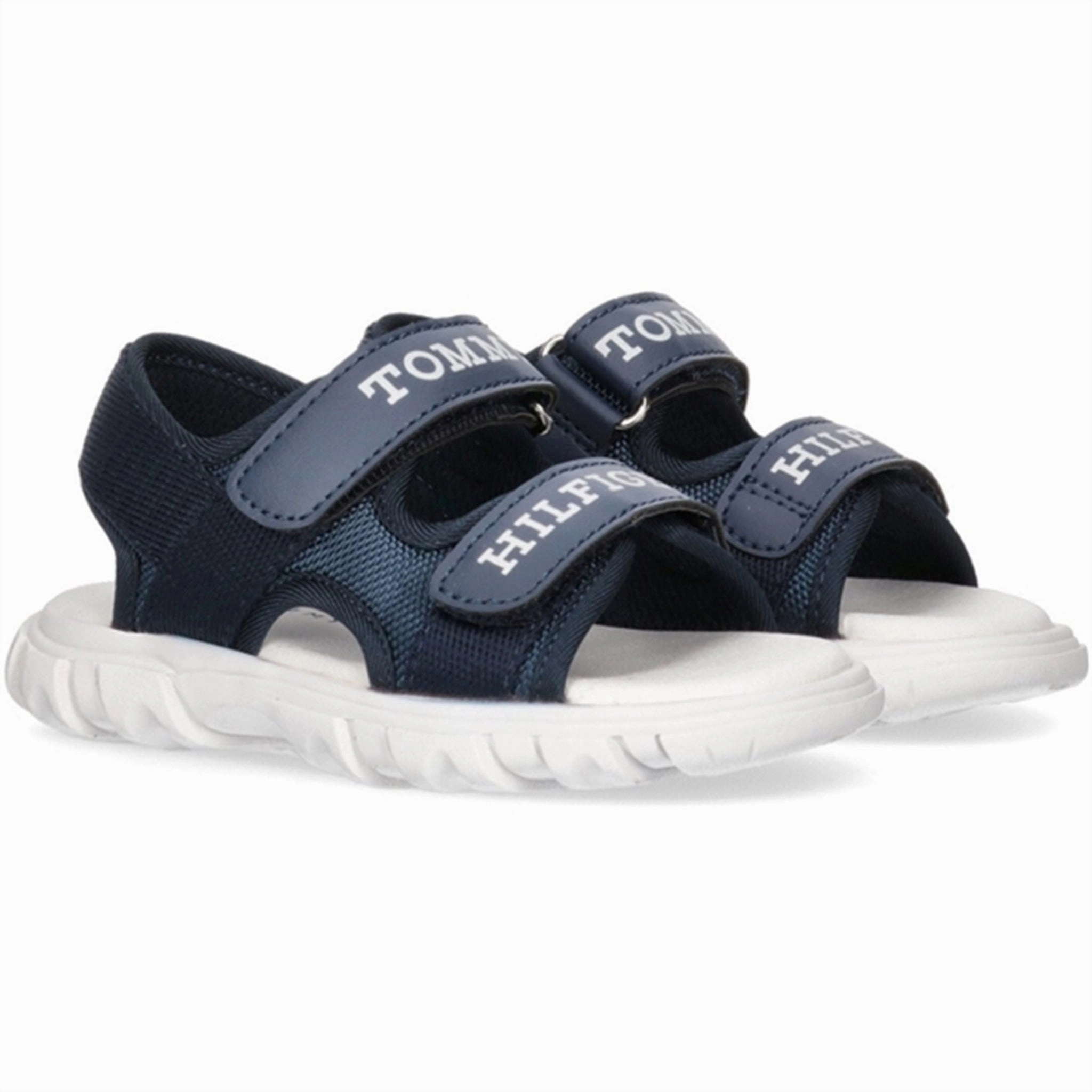 Platform shoes Tommy Hilfiger Logo Velcro Sandal Blue Trendy shoes