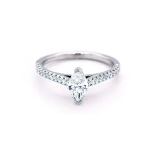 Platinum 0.50ct Marquise Cut Diamond ring
