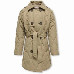 Pleat kids ONLY Petrified Oak Mauda Quilted Jacket Iconic