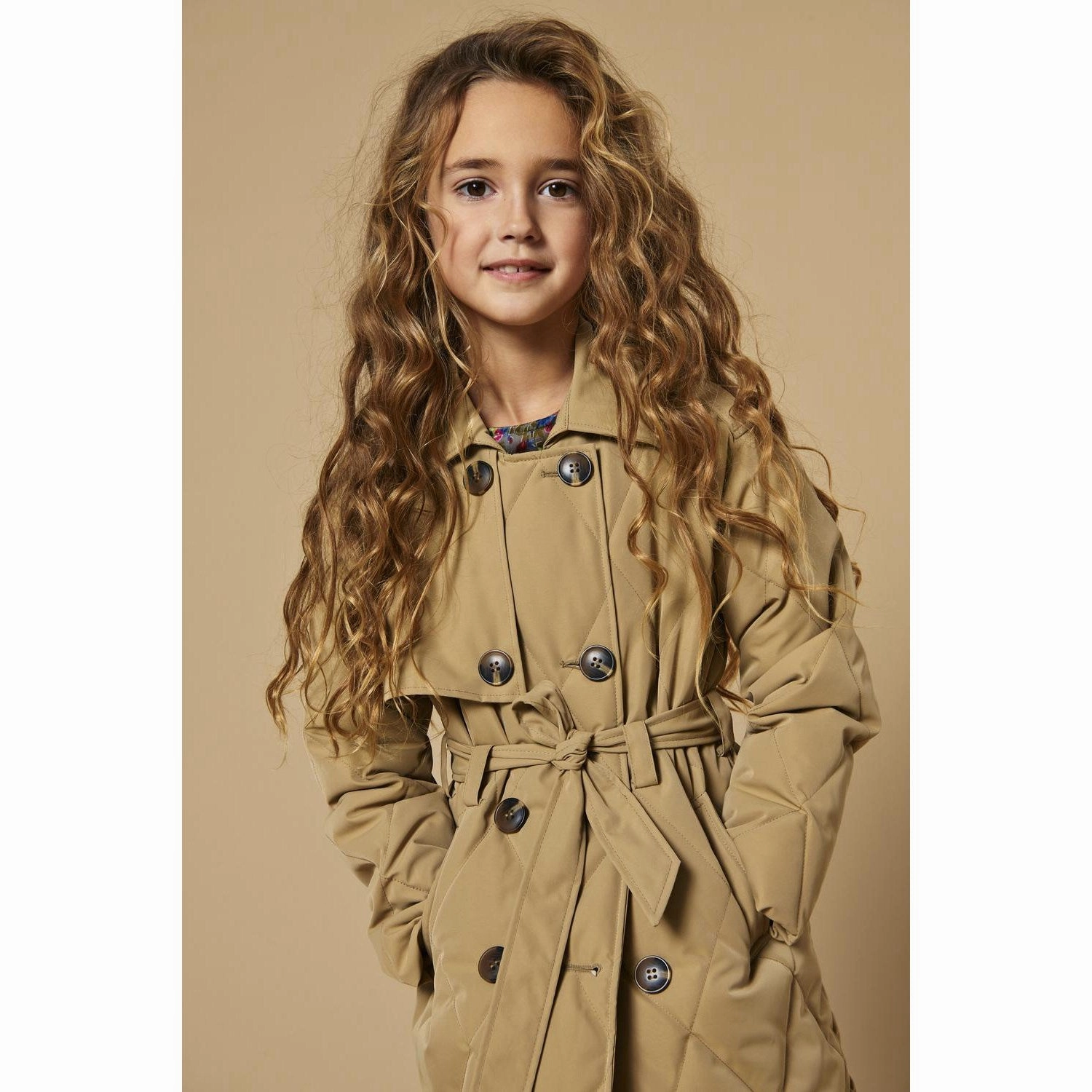 Pleat kids ONLY Petrified Oak Mauda Quilted Jacket