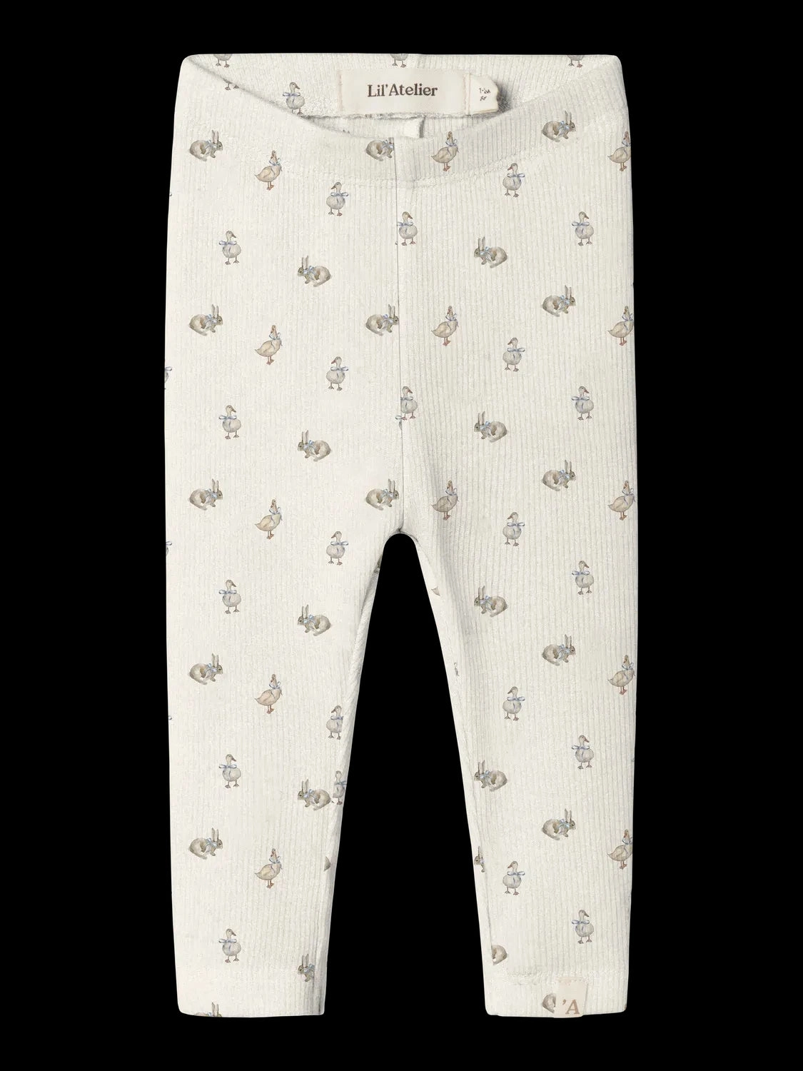 Pleat Lil'Atelier Turtledove Rabbit Lavo Emo Slim Leggings Hem