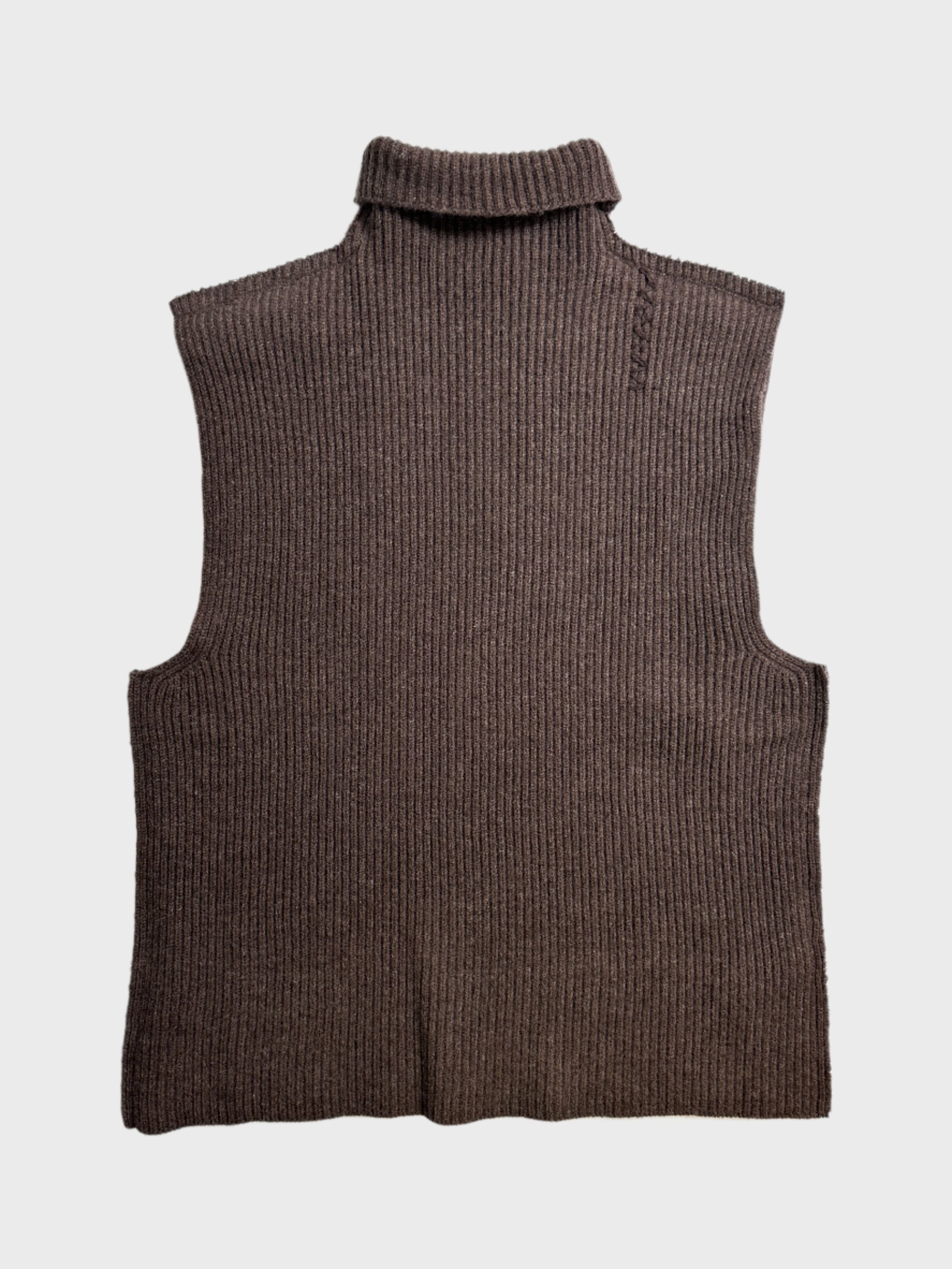 poetry new arrivals ladies Maglione Gilet Marrone In Lana Vergine Con Cucitura A Vista adidas new arrivals heeposh new arrivals