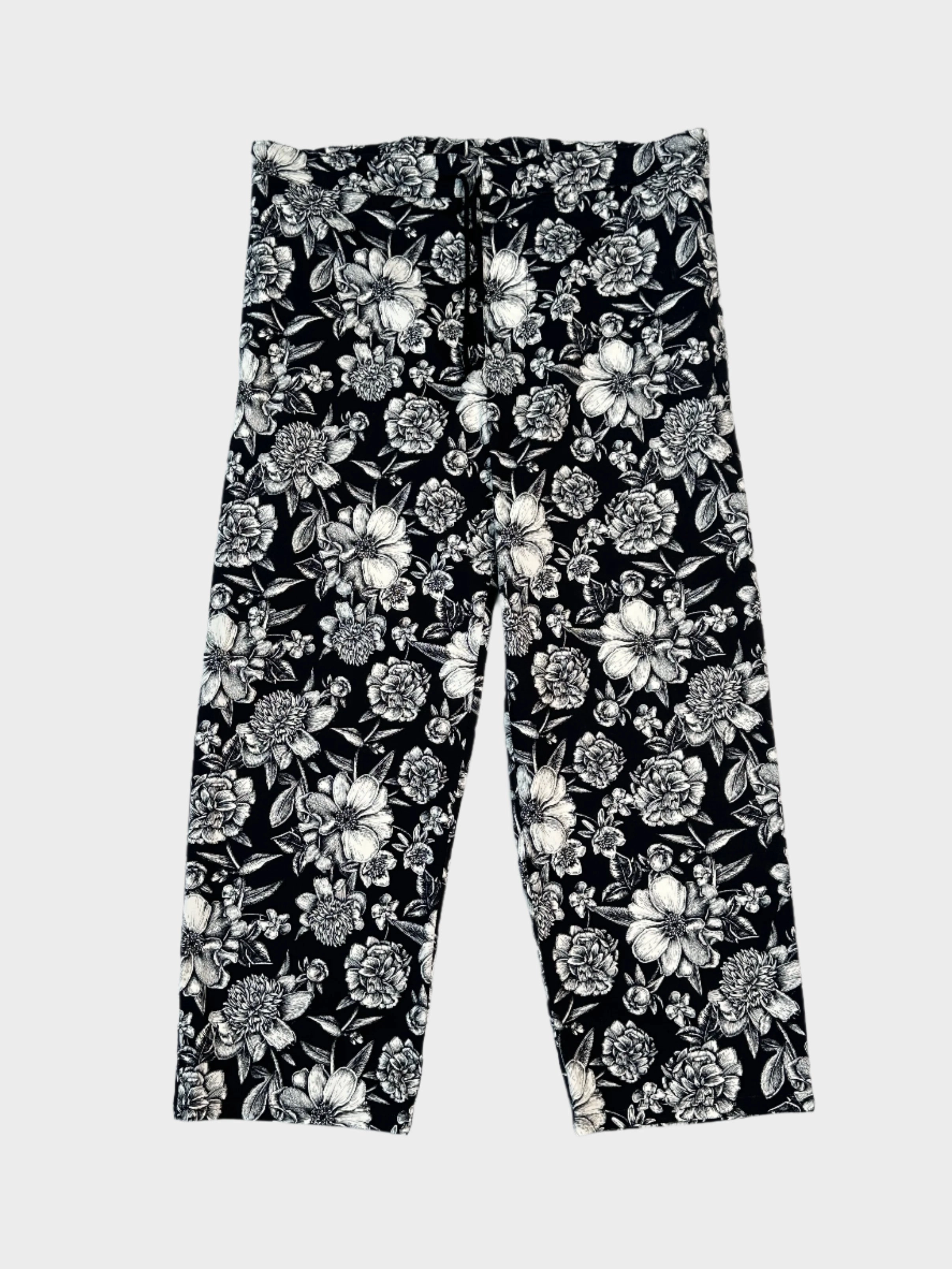 fabindia new arrivals kurtas Pantaloni Floreali Bianchi E Neri In Cotone Elastico truworths new arrivals ladies myntra dresses new arrivals kurtis
