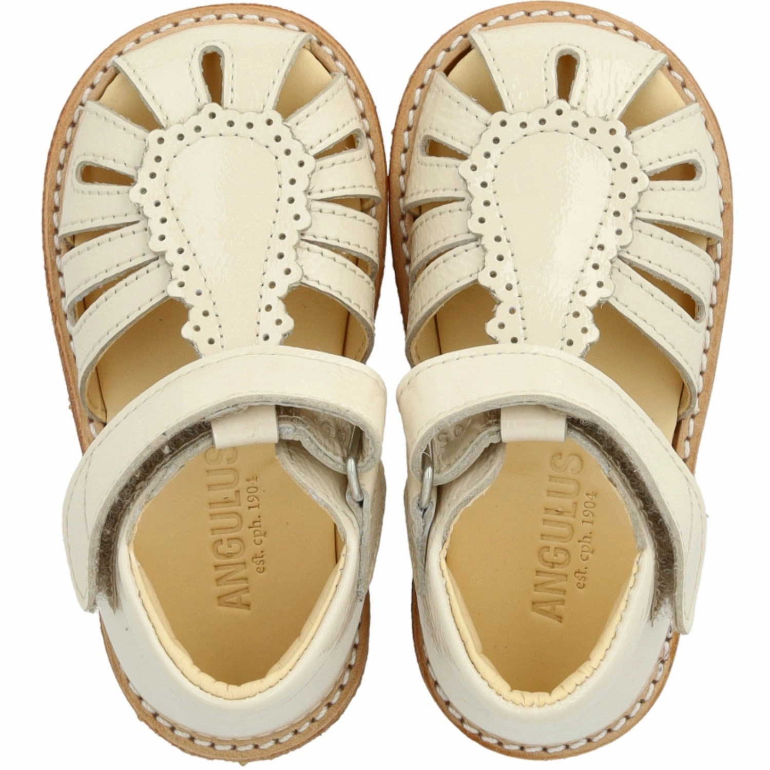 Pointe shoes Angulus Buttermilk Beginner Sandal w Velcro Closure