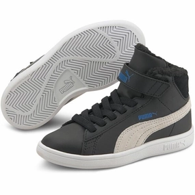 Pointe shoes Puma Sneakers Smash v2 Mid Fur Black/White High-top shoes