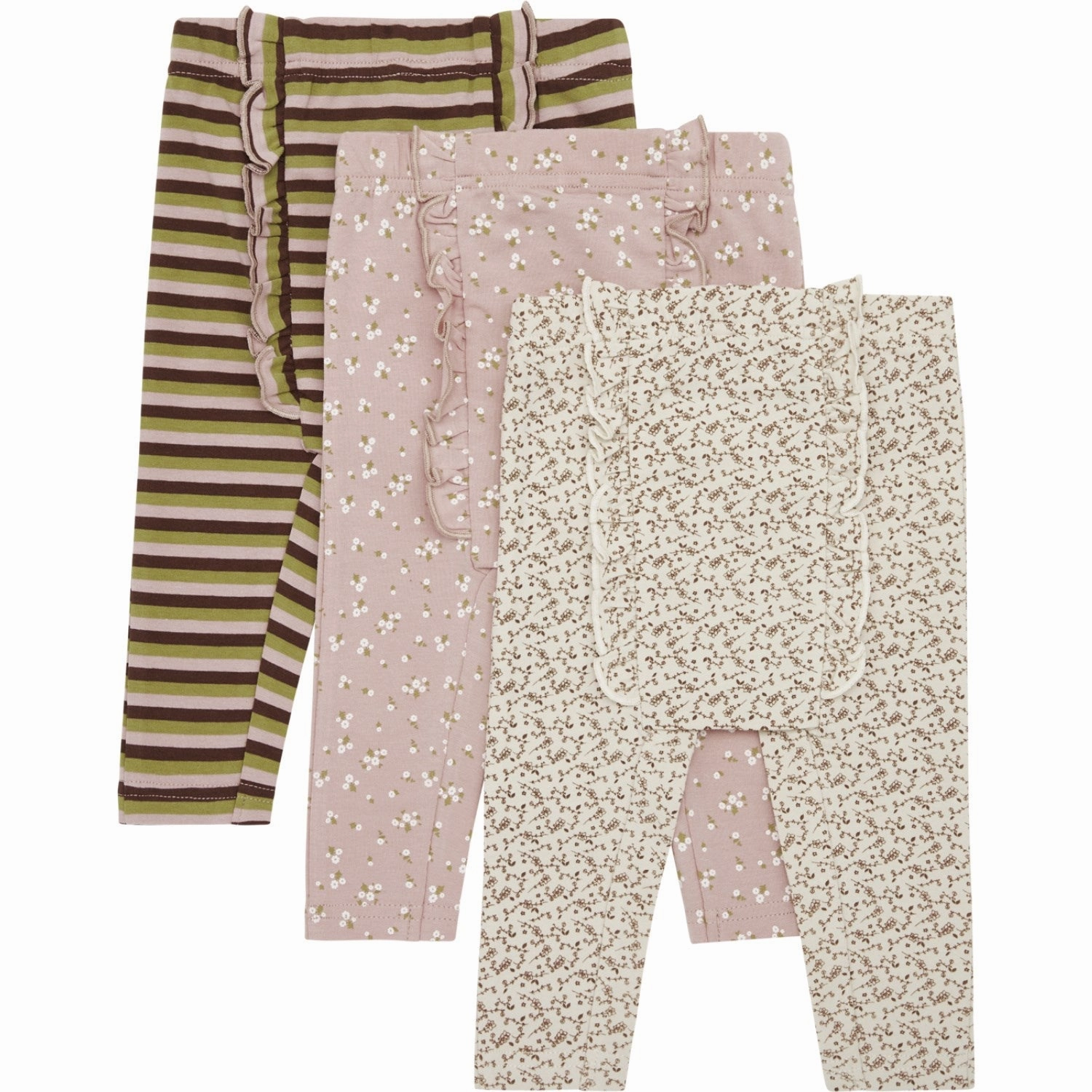 Polyester Hust & Claire Dusty Rose Baby Liva Leggings 3-Pack