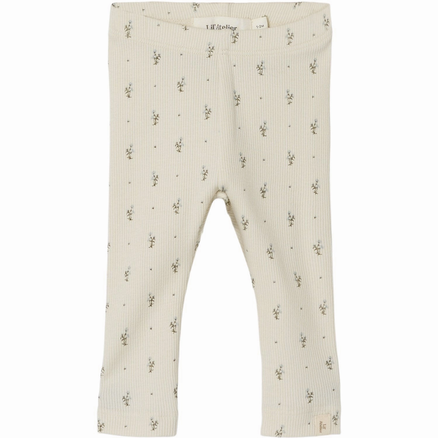 Polyester Lil'Atelier Turtledove Blue Flowers Gago Kye Slim Leggings Fleece