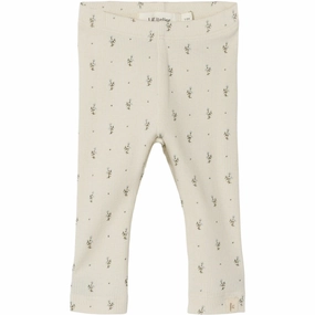 Polyester Lil'Atelier Turtledove Blue Flowers Gago Kye Slim Leggings Fleece