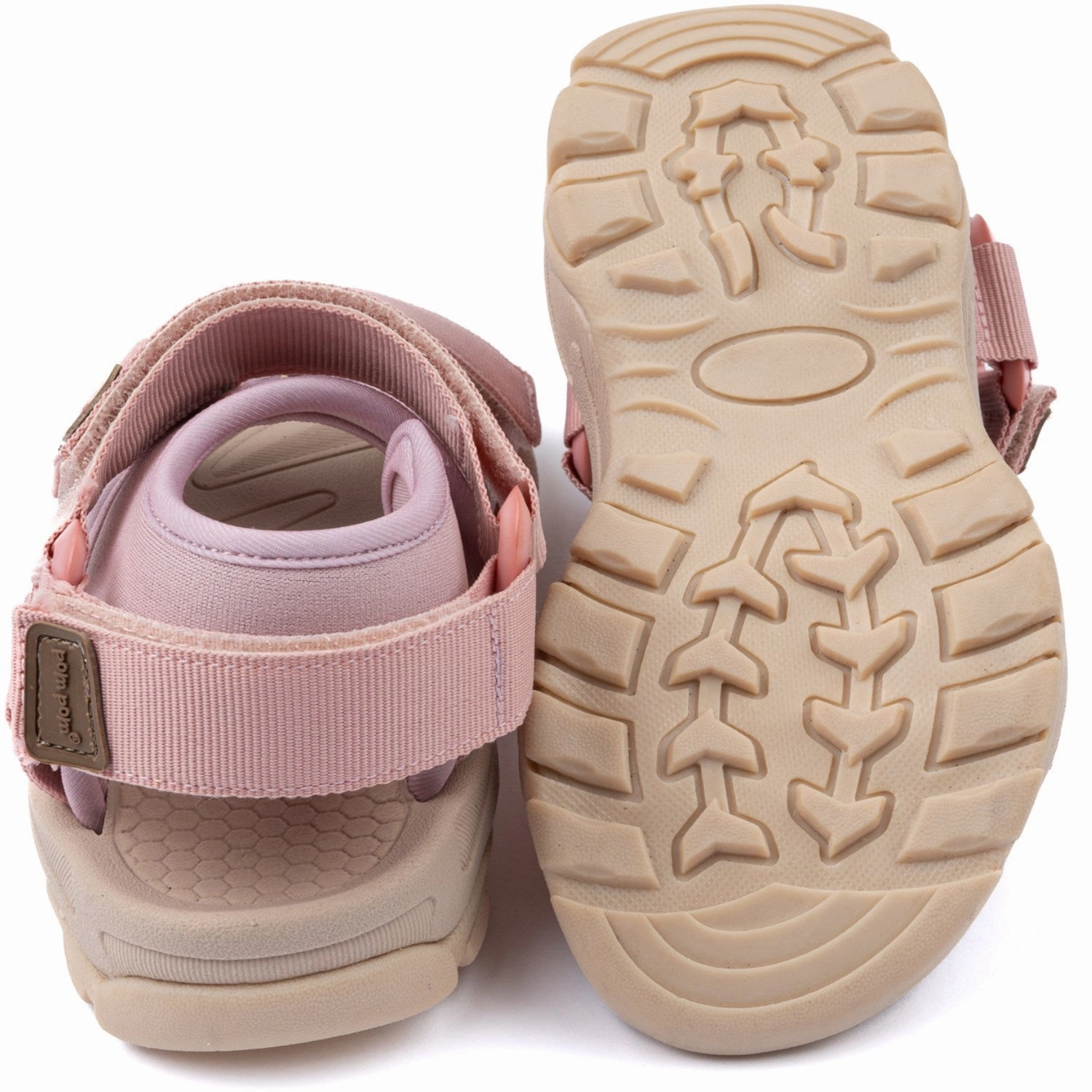 Pom Pom Bright Rose Trecking Sandal Velcro Espadrilles
