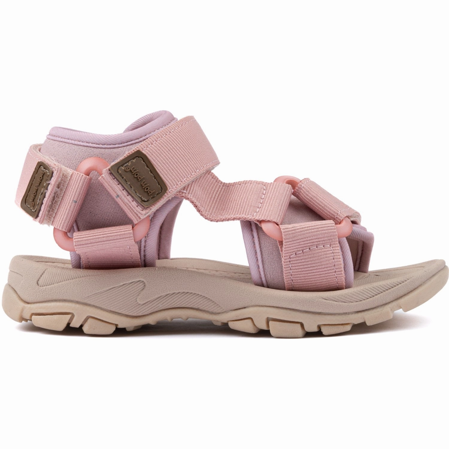 Pom Pom Bright Rose Trecking Sandal Velcro Espadrilles