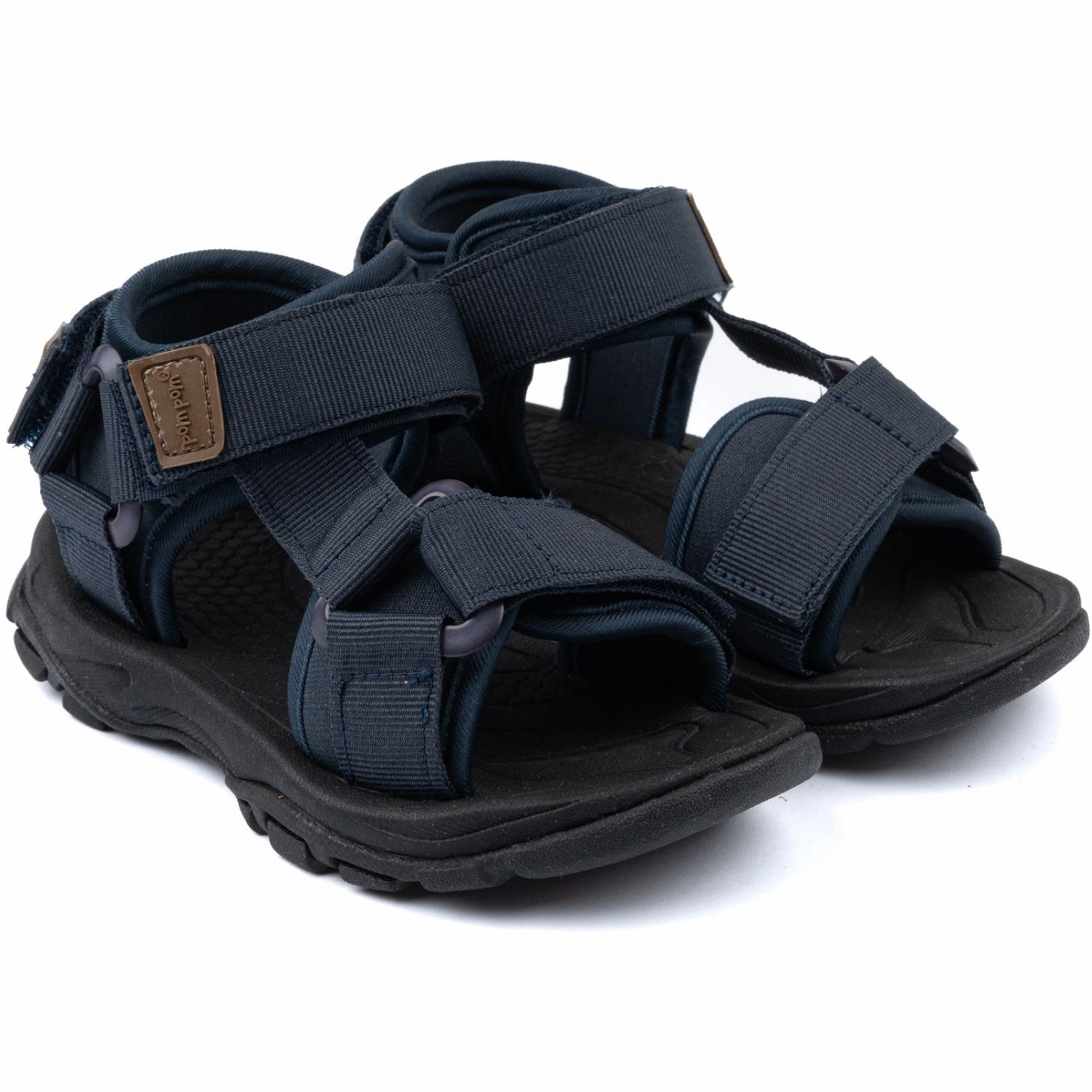 Pom Pom Navy Trecking Sandal Velcro Vintage shoes Sneakers