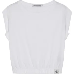 Precious Calvin Klein Movement Label T-Shirt Bright White Appealing