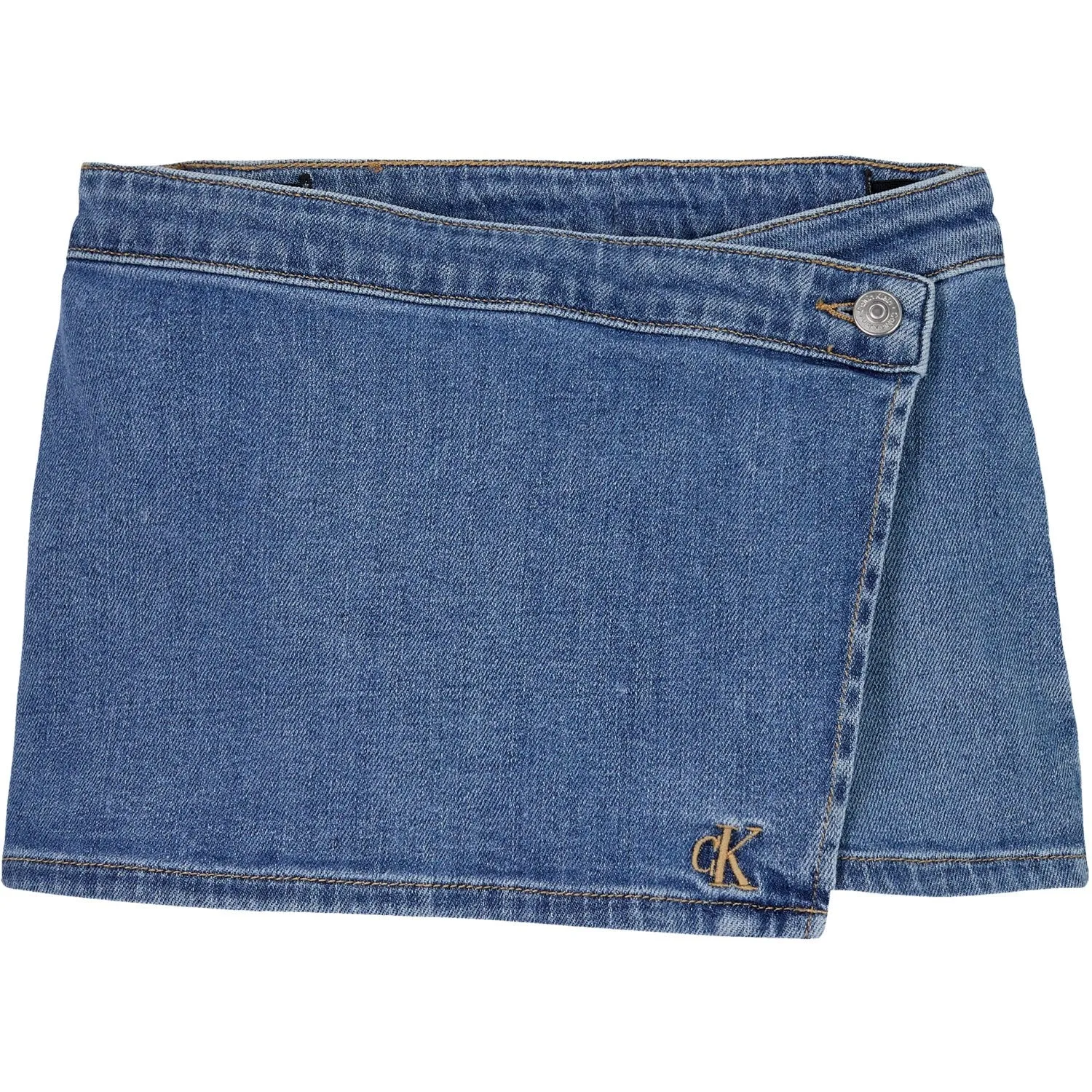 Calvin Klein Soft Blue Comfort Denim Skort Soft Blue Comf Shorts Revered Masterpiece