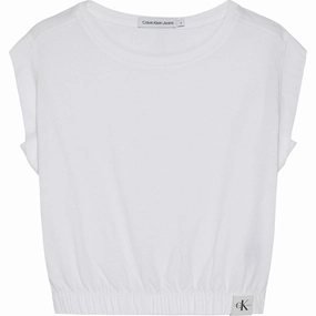 Precious Calvin Klein Movement Label T-Shirt Bright White Appealing
