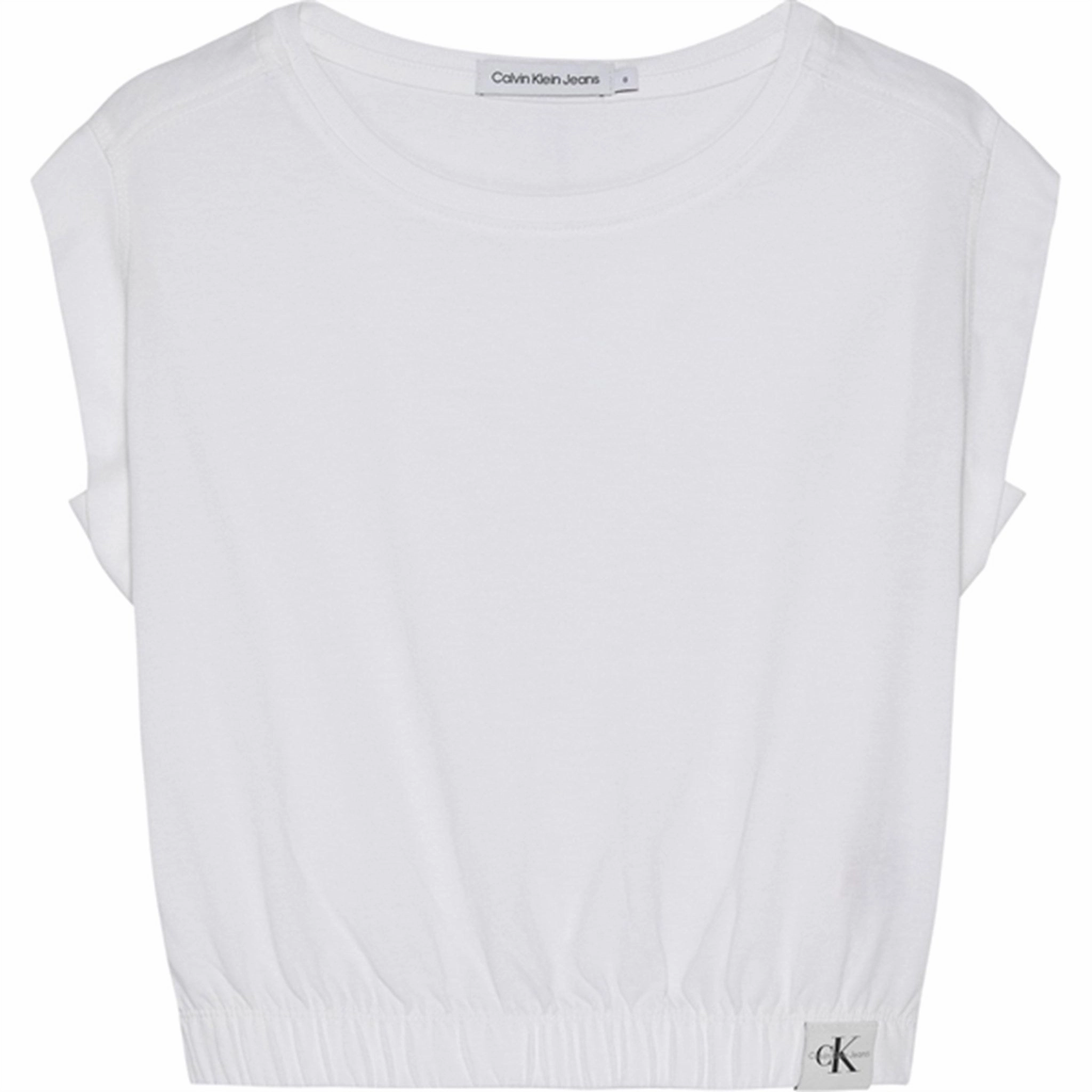 Upscale Calvin Klein Movement Label T-Shirt Bright White Contemporary