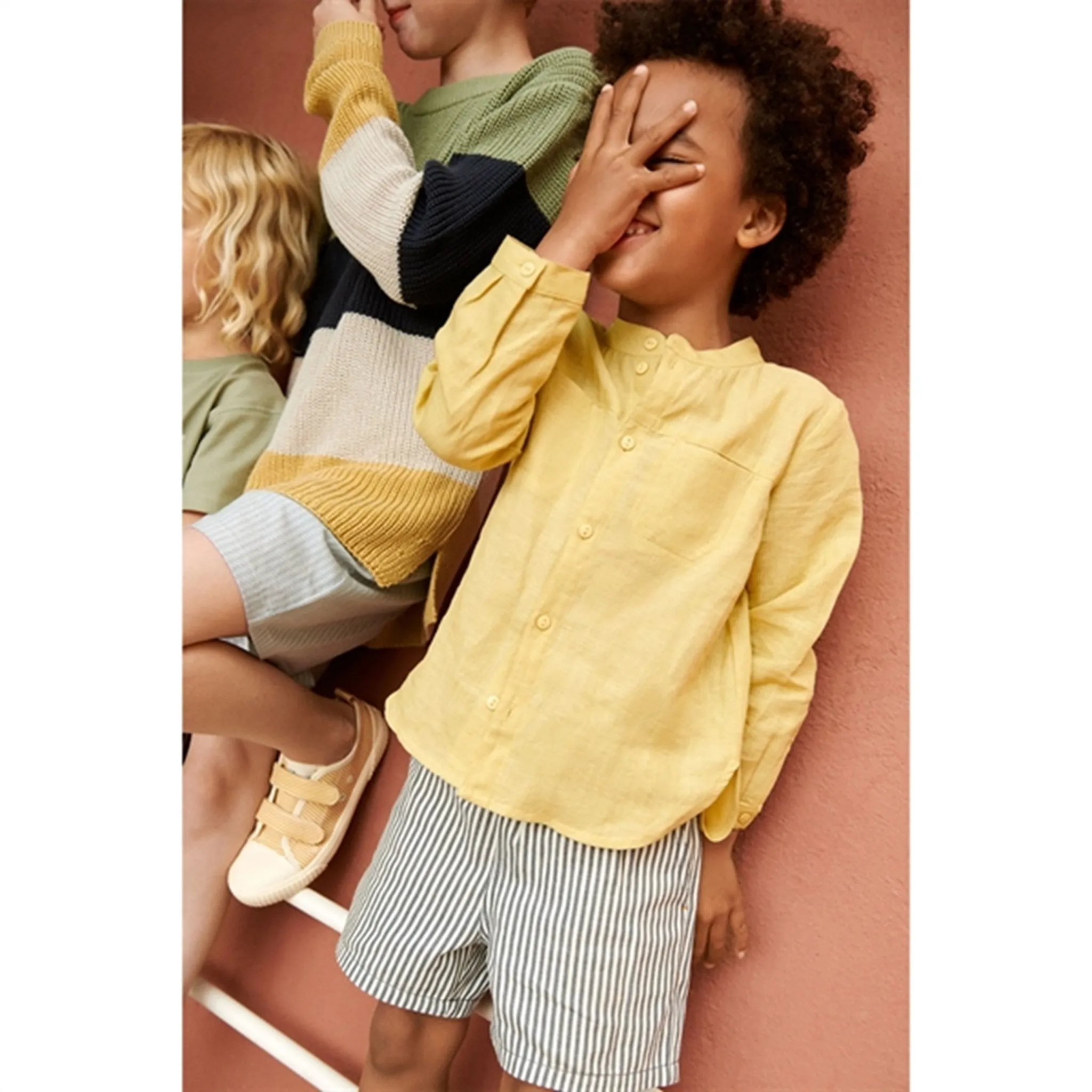 Premium Liewood Y/D Stripe Whale Blue/Creme De La Creme Ayo Stripe Shorts
