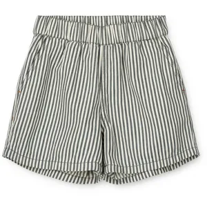 Premium Liewood Y/D Stripe Whale Blue/Creme De La Creme Ayo Stripe Shorts Knit